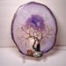 Tree Of Life Spirits sculpture Lavender Brazil geode Agate slice Minty Green Apophyllite Crystal Cluster, Citrine Crystal, original Art 4A