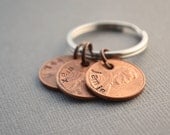 Family Penny Keychain Hand Stamped Established Family Keychain by TheCopperFox