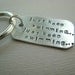 Hand Stamped Keychain Just Keep Swimming... Inspired by TheCopperFox