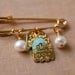 Something blue bridal good luck pin