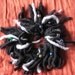 Black and grey sea anemone scrunchie