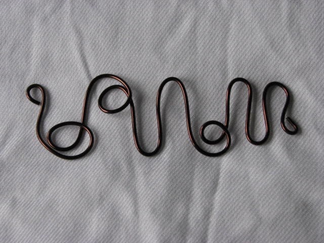 RESERVED for Scavenger hunt Brown wire bookmark