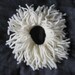 Sea anemone scrunchie off white, cream, ivory