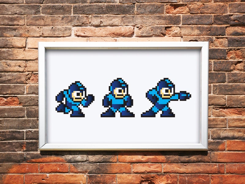 Capcom's Mega Man 8-Bit 4-Color Screenprint