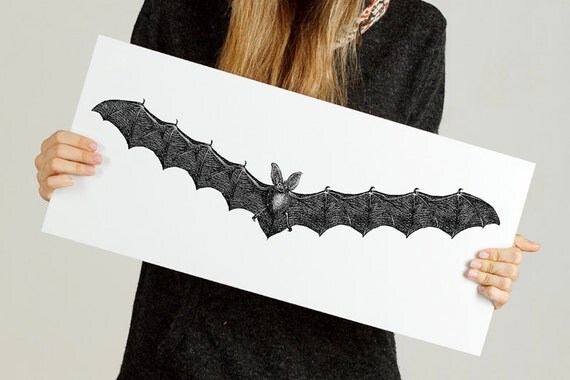 WTF Bat - 9x24 1-Color Screenprint