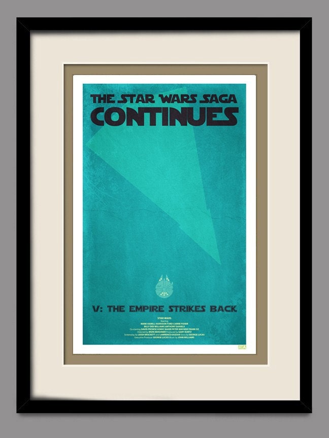 Star Wars - Empire Strikes Back - Retro Movie Poster 11x17 Print