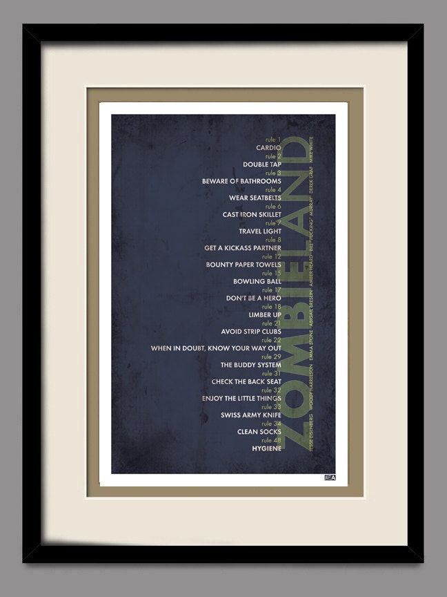 Zombieland - Retro Movie Poster 11x17 Print