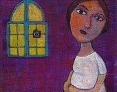 Original Painting: The Door Beyond- 5 x 5 inches.