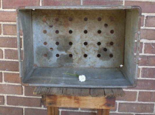 Vintage Metal Crate Carnation Milk
