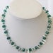 Teal Beaded Necklace Silver Jewelry Crystal Necklace