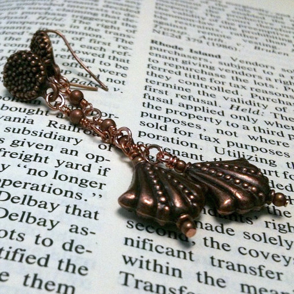 Unique Copper Jewelry Copper Earrings Pierced Earrings Womens Pierced Earrings Jewellery Handcrafted Copper Jewelry