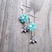 Reserved listing for db007:  Turquoise Earrings Silver Jewelry Flower Jewellery Honey Bee Pearl