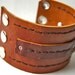 The BeastMaster Contrasting Brown Leather Cuff