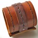 The BeastMaster Contrasting Brown Leather Cuff