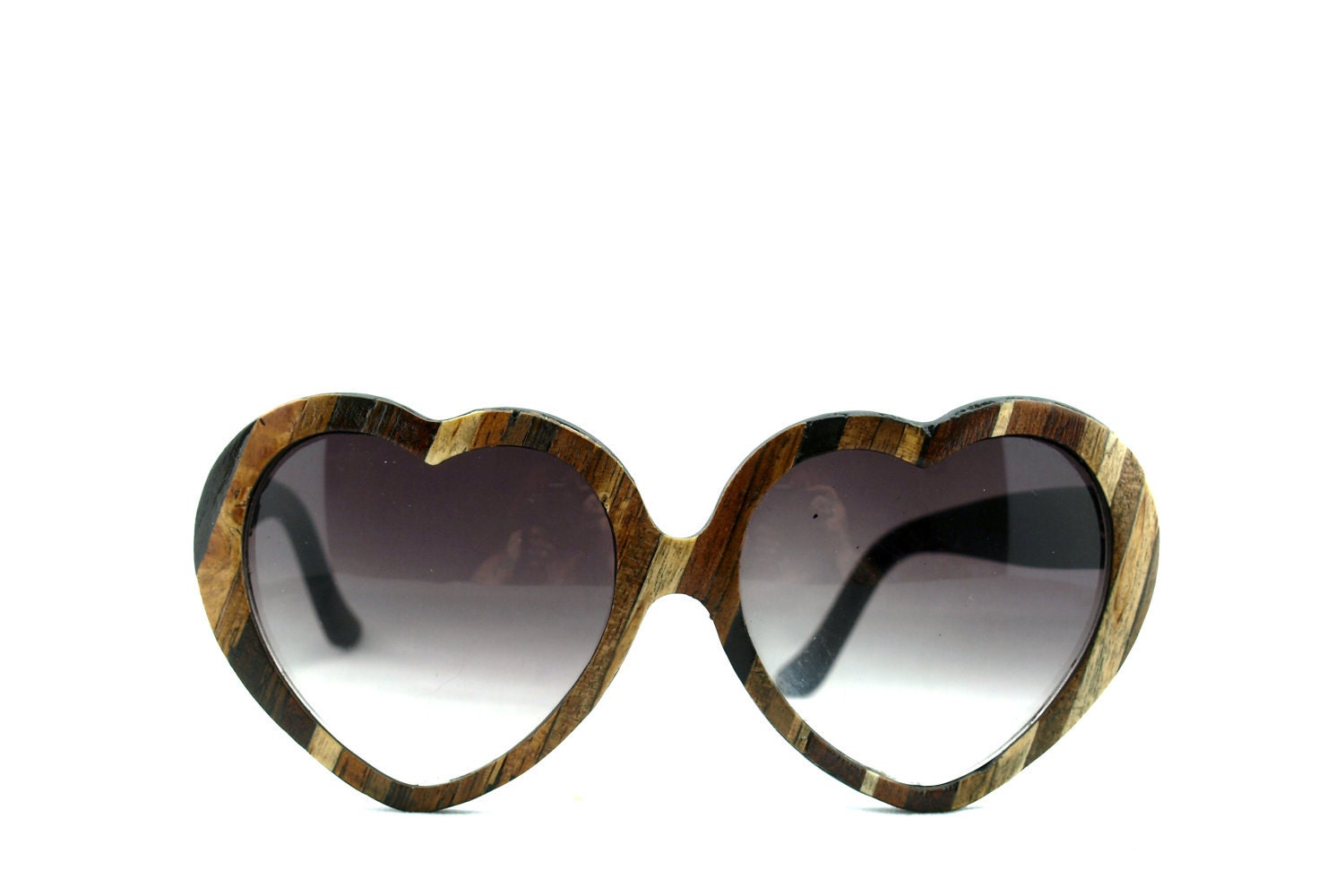 Lolita Womens Heart Sunglasses // The Original Handcrafted Wood Veneer Sunglasses // PATCHWORK