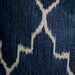 2 Navy Blue Ikat Lattice Pillow Covers -18 inch