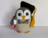 Amigurumi Graduation Owl Crochet Plush
