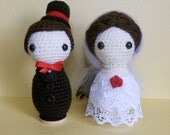 Crochet Bride and Groom Wedding Amigurumi Dolls