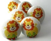 Push Pin / Magnet / Lions / Thumbtack Fabric Covered  Pushpin Circus 82