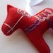 Embroidered Dala Horse Ornament