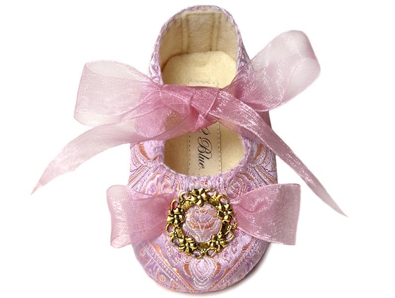 Gabriella Princess Baby Girl Shoe/Slipper/Bootie, Toddler, Pre School sizes, by Pink2Blue.