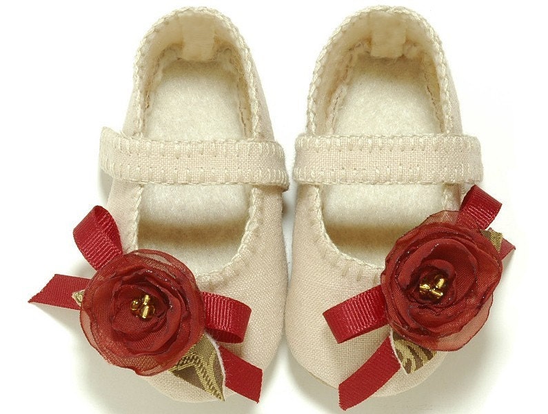 Pink2Blue's Ella Baby Girl Shoe, Infant, Handmade by pink2blue.