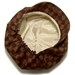 The Lucas Golf baby boy hat, in brown checkered cotton, baby boy hats, by pink2blue.