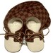 The Lucas Golf baby boy hat, in brown checkered cotton, baby boy hats, by pink2blue.