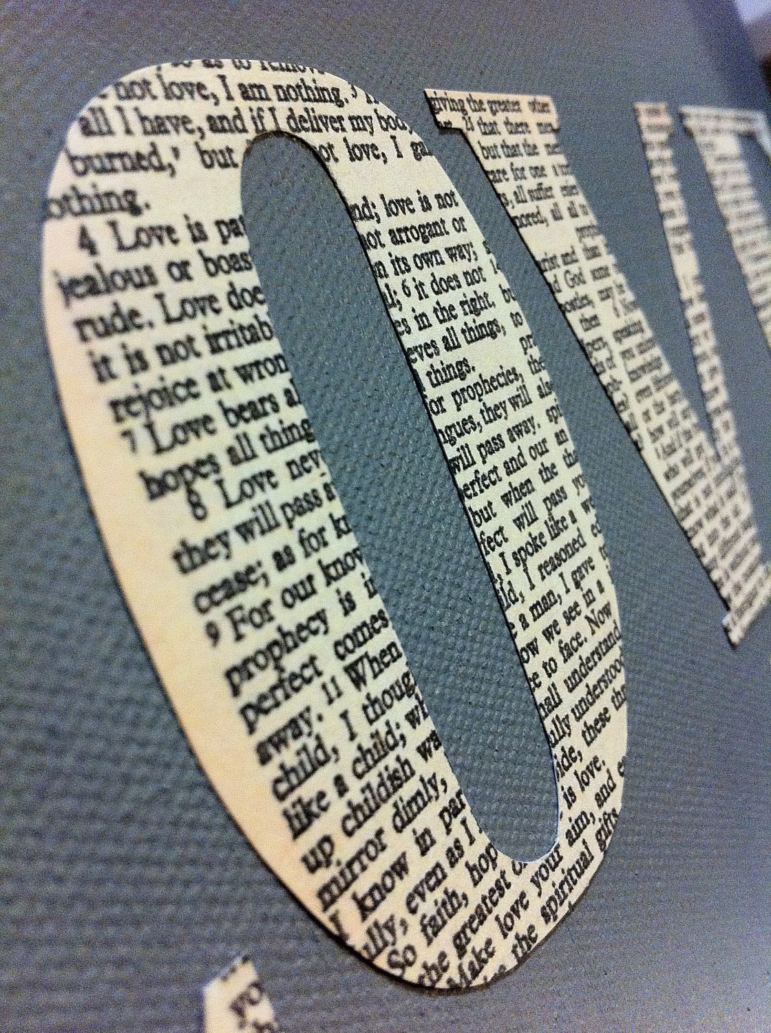 Bible Verse Art - Christian Art - Scripture Art - LOVE Never Fails - 9x12 - Wrapped Canvas - Valentines, Grey, Home Decor, Gift