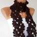 Brown Queen Anne's Lace Scarf Crochet Scarf Dark Coffee Chocolate Natural Bamboo Ecofriendly Soft Antibacterial the frontpage on ETSY
