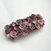 Vintage style wedding rose barrette hair clip in dusky pink colours handmade from polymer clay