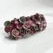 Vintage style wedding rose barrette hair clip in dusky pink colours handmade from polymer clay