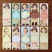 30 Sheets Pretty Doll Paper Bobbin Card Bookmarks Sets