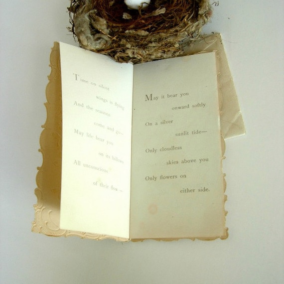 Antique Easter Card Embossed Ornate Edge Edwardian Tuck and Sons England