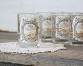 Rustic Candle Holders  - Rustic Wedding Favor - Set of Five