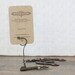 Vintage Skeleton Key Business Card Photo Holder Rhinestone and Rusty