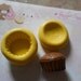 Large Cupcake/Tart/muffin Bottom and top Two molds (soap, wax, resin, pmc, polymer clay and air dry clay) (M613)
