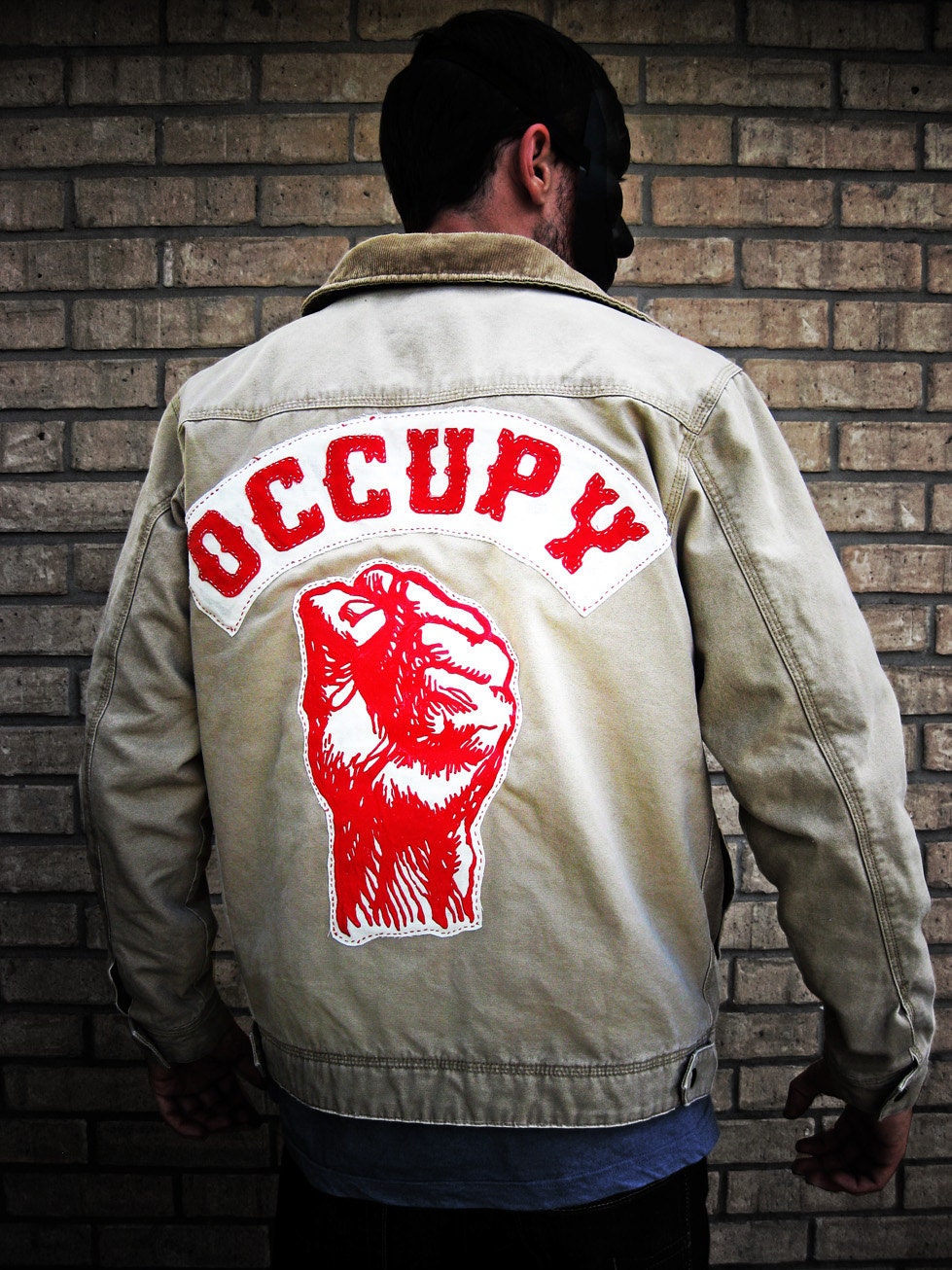 Occupy Wallstreet Khaki Street Jacket