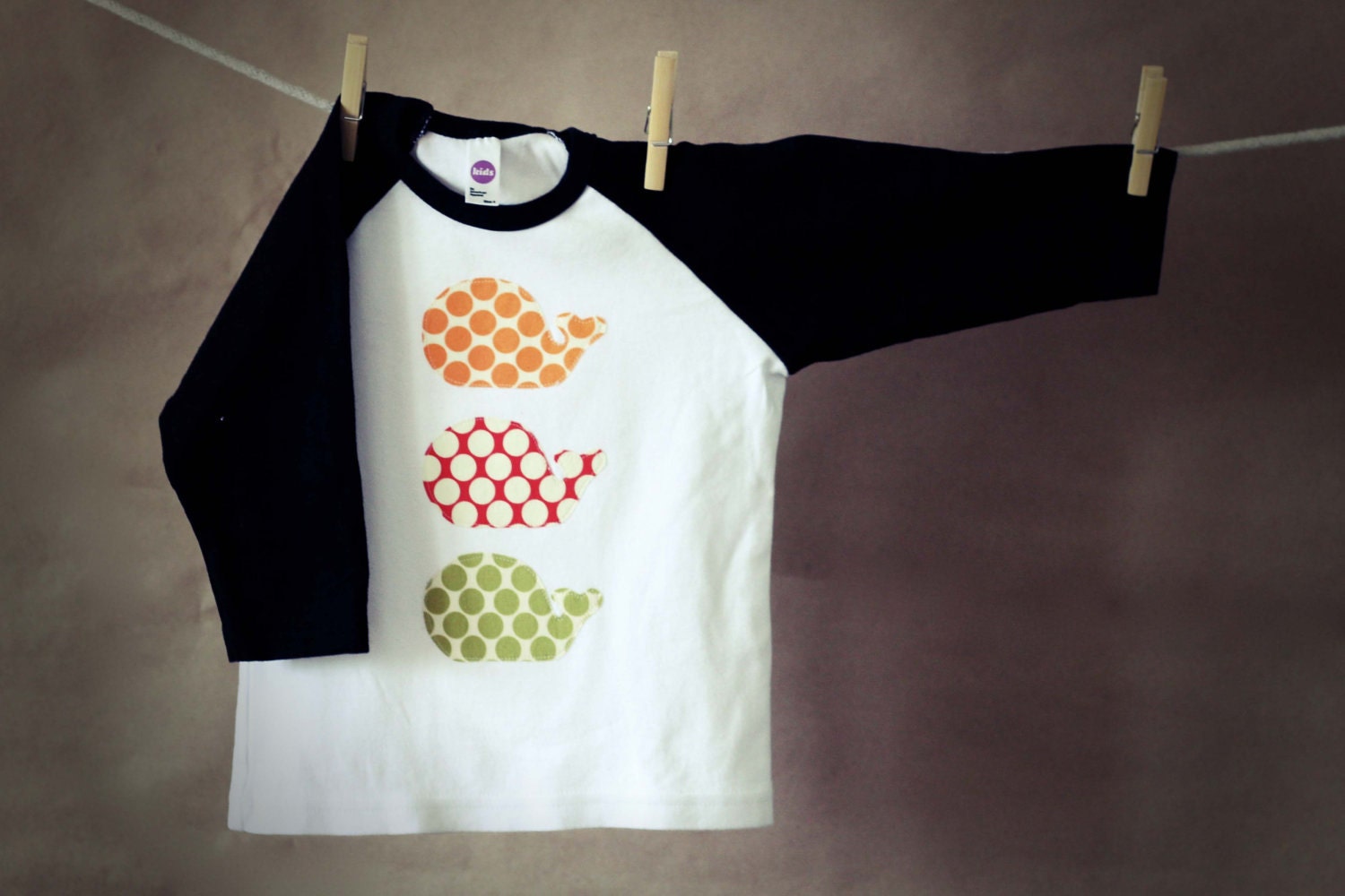 Triple Moby Applique Raglan Tee