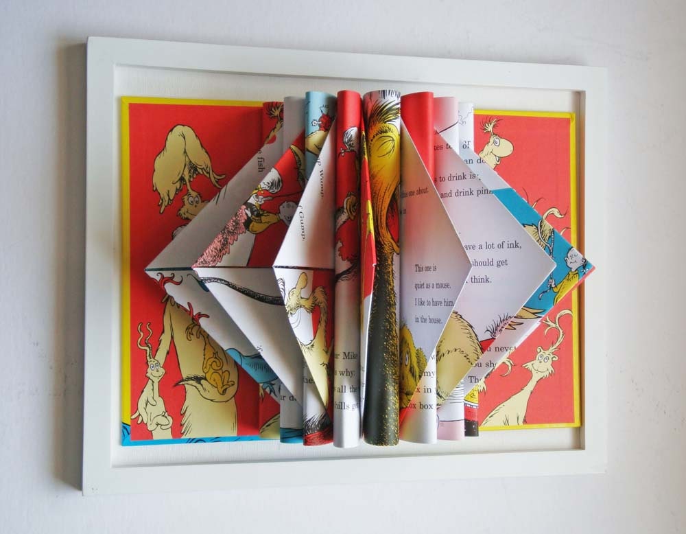 Dr. Seuss Book Sculpture Kid Room Decor