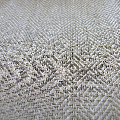 Wheat Linen Curtains Fabric Rhomb Pattern