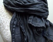 Handmade Linen Scarf Grey Garza