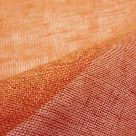 Sheer Linen Fabric Orange 59 inch Width