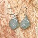 Aqua Sea Glass Earring in Silver Wire. Beach glass Dangles. Silver Earrings. Light Aqua Sea Foam Dangles. Sea Glass Jewelry-Earrings.