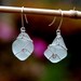 Aqua Sea Glass Earring in Silver Wire. Beach glass Dangles. Silver Earrings. Light Aqua Sea Foam Dangles. Sea Glass Jewelry-Earrings.