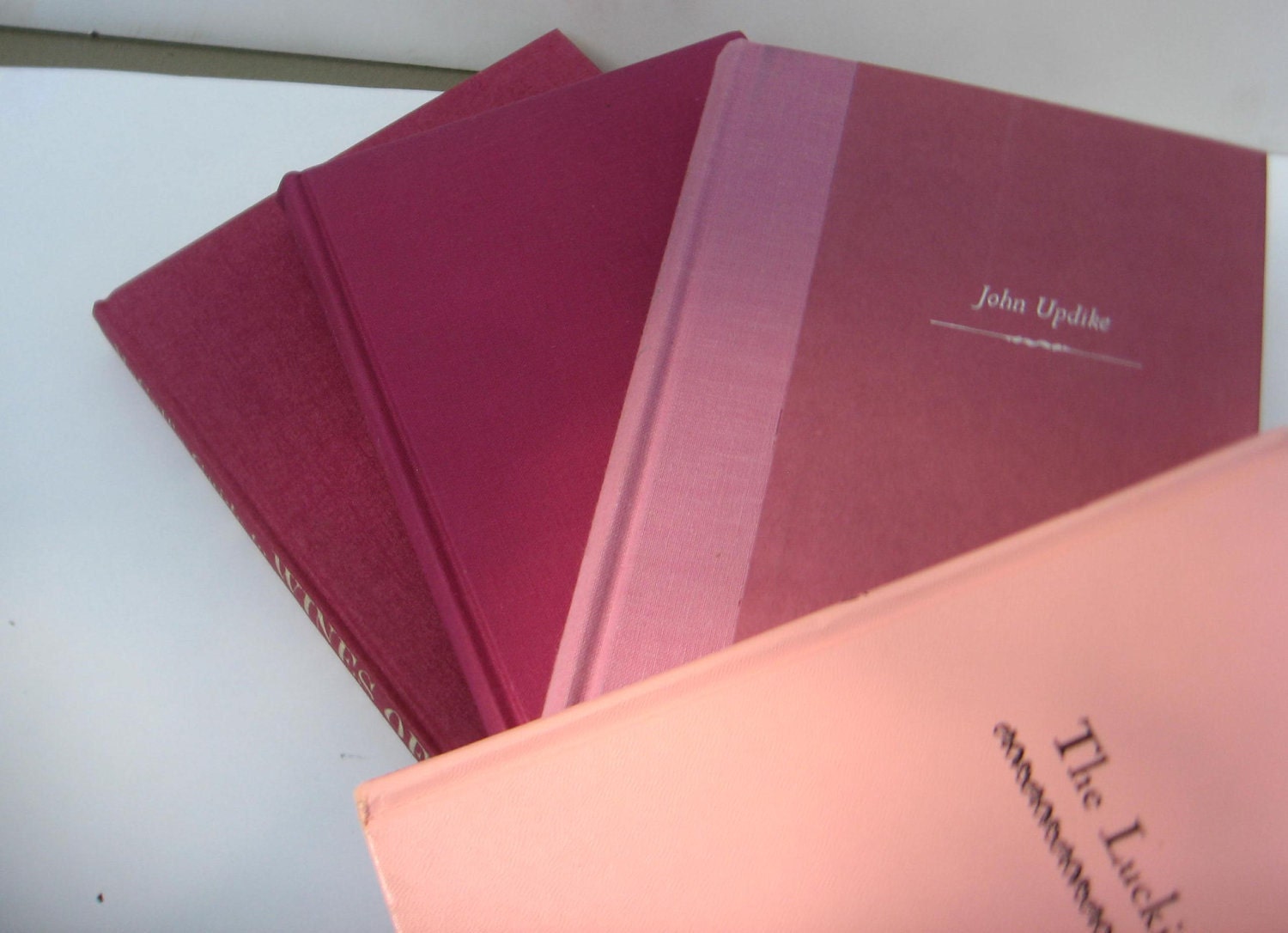 Pink  Rose Collection Vintage Books by Color Instant Collection of Decorative Books for Wedding Decor, Home Decor, and Photography Prop