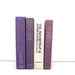 Purple Lavender Vintage Books for Photography Props Wedding table Setting Interior Design