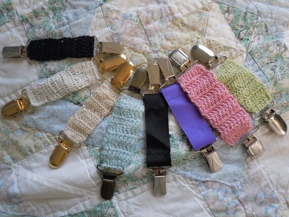 CROCHETED Dressclip shirt clip jacket clip vest by RecycledGrace