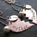 A Piece Of My Heart - Mixed Sterling Silver & Copper Mother Daughter Personalized Necklace