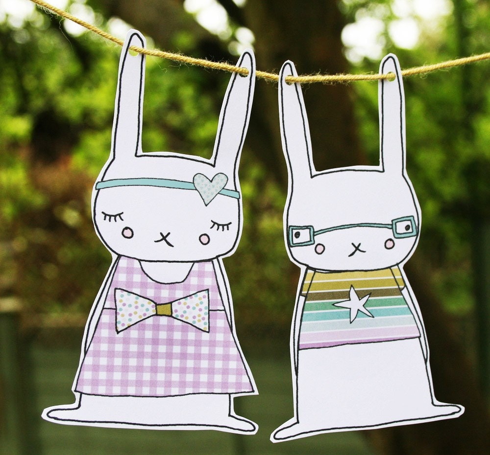 Rabbit Garland - Printable Kit (PDF)